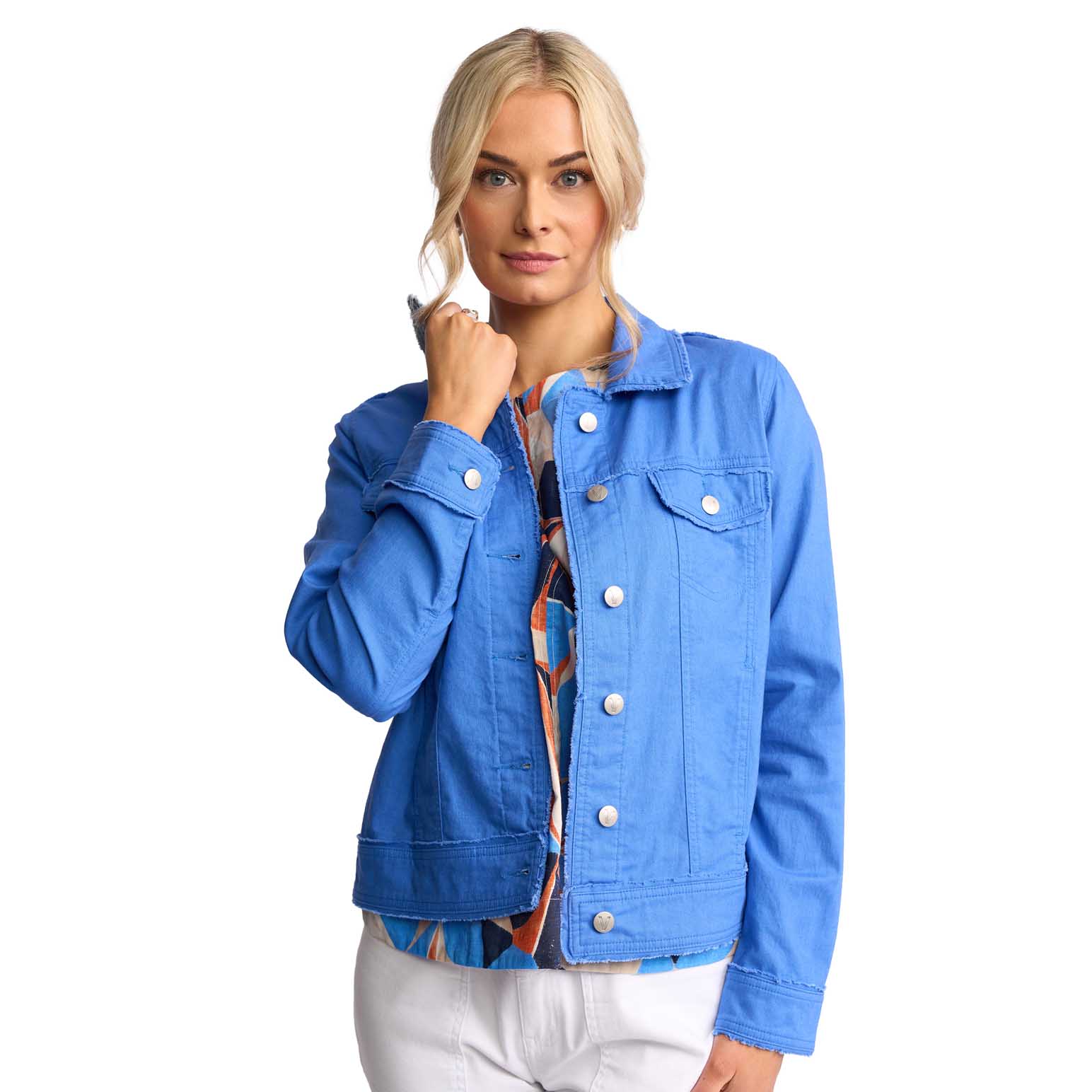 Vassalli Linen Jacket with Frayed Seams